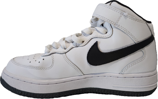Nike Air Force 1 Mid LE GS 'White Black' (BRAND NEW)– Size 5Y