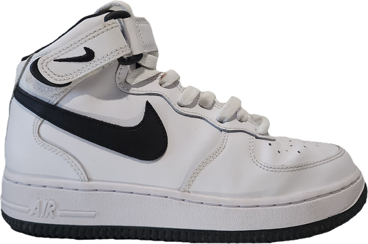 Nike Air Force 1 Mid LE GS 'White Black' (BRAND NEW)– Size 5Y